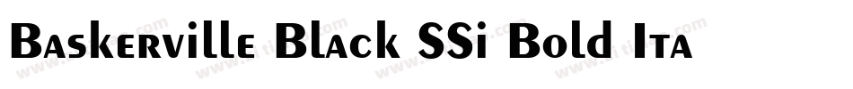 Baskerville Black SSi Bold Italic字体转换